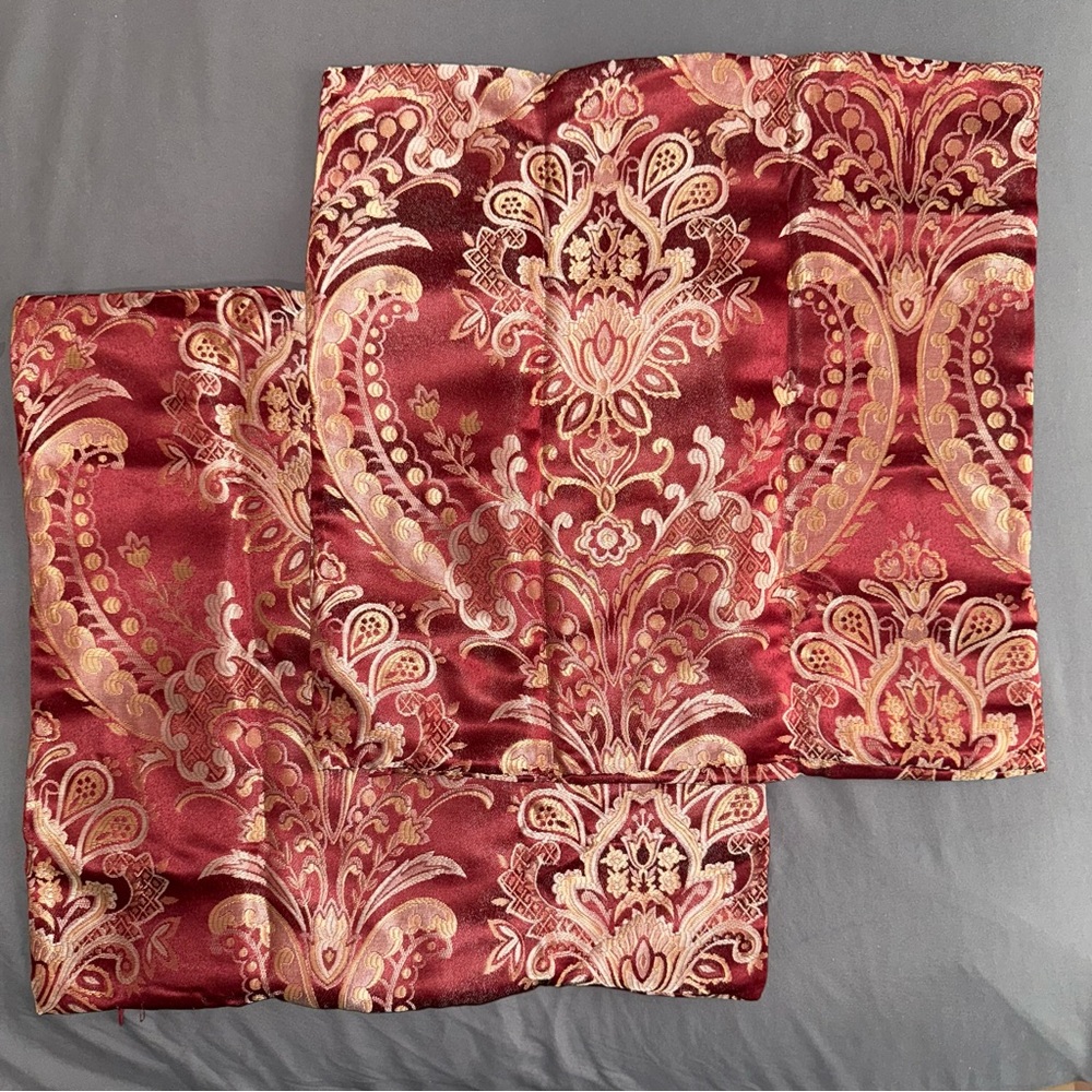 Throw Pillow Cover Pack of 2 Supersoft Vintage Damask Floral Design Cushion Case - Picture 6 of 6